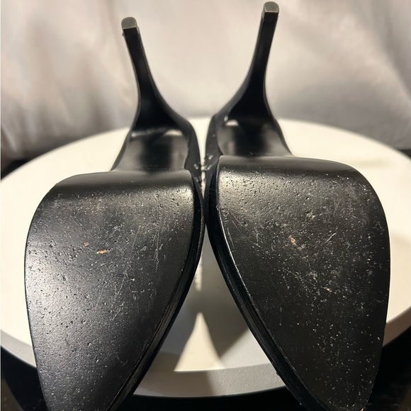 White House Black Market Black Rhinestones Stiletto Platform Heels - Picture 5 of 6